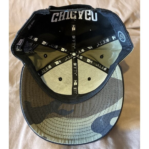 Chicago Blackhawks Hat New Era 9Fifty Adjustable SnapBack Cap Black/Cammo - Picture 5 of 5